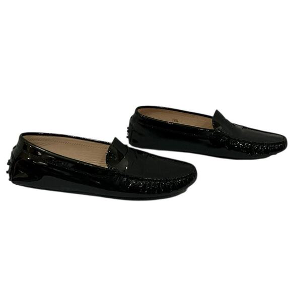 Tod’s City Gommino Patent Leather Loafers Black Size 38.5 Italy / 8.5 US - Picture 4 of 13